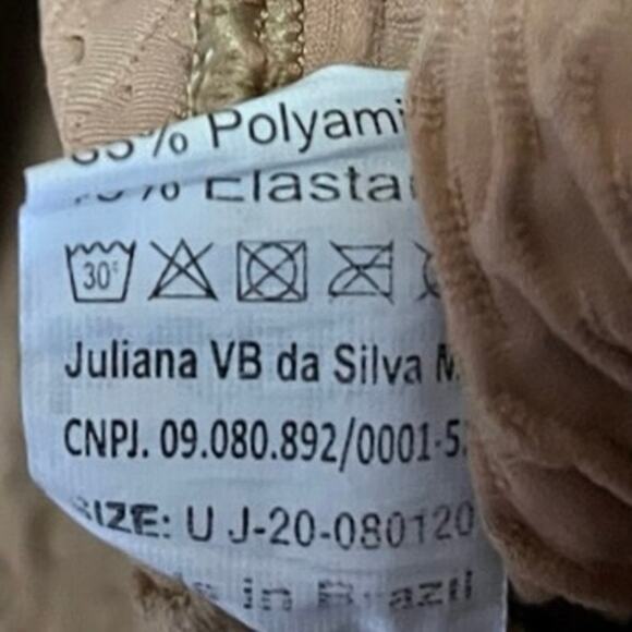 Booty by Brabants Brown Croco Skin Seamless High Rise Textured Leggings Pants OS - Picture 6 of 6